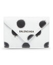 yz oVAK fB[X z ANZT[ Papier Mini Wallet Sprayed Polka Dots Printed White