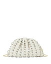 【送料無料】 ロフラー ランダル レディース クラッチバッグ バッグ Bailey Embellished Pleated Raffia Clutch White/Gold