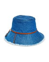 ハットアタック 【送料無料】 ハットアタック レディース 帽子 アクセサリー Fringe Bucket Hat Blue