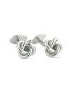 【送料無料】 デイビッドドナヒュー メンズ カフスボタン アクセサリー Sterling Silver Knot Cufflinks Silver