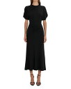 yz BNgA xbJ fB[X s[X gbvX Petal Sleeve Midi Dress Black