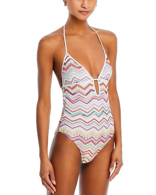 ̵ ߥå ǥ 岼å  Chevron One Piece Swimsuit Red