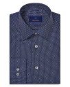 【送料無料】 デイビッドドナヒュー メンズ シャツ トップス Neat Trim Fit Dress Shirt Navy(4)