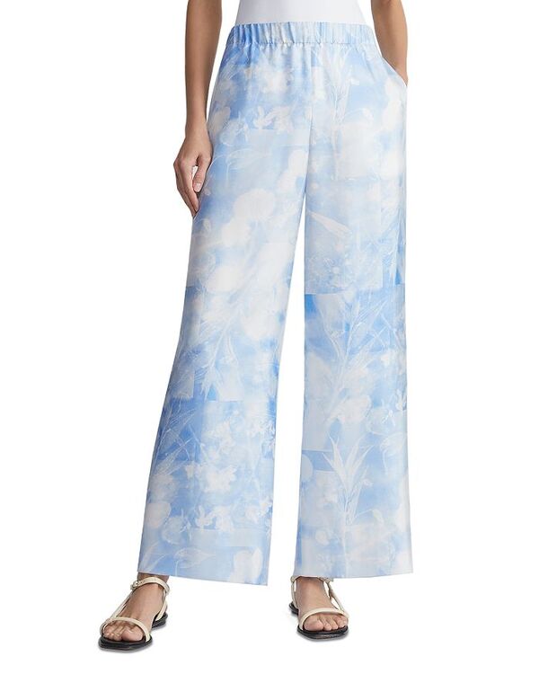 【送料無料】 ラファイエットワンフォーエイト レディース カジュアルパンツ ボトムス Riverside Silk Wide Leg Pants Sky Blue Multi