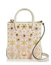 yz XL[m fB[X V_[obO obO Floral Stud Leather Shoulder Bag Beige Multi