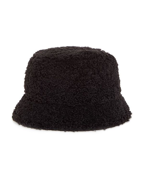 【送料無料】 アパリス レディース 帽子 アクセサリー Amara Faux Shearling Bucket Hat Black