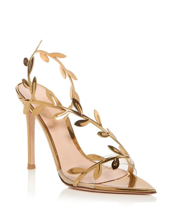 ̵  å ǥ  塼 Flavia Leaf Embellished High Heel Sandals Mekong