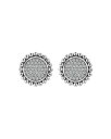 【送料無料】 ラゴス レディース ピアス・イヤリング アクセサリー Sterling Silver Caviar Spark Diamond Clip-On Stud Earrings White/Silver