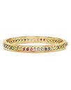 yz ev Zg NA fB[X uXbgEoOEANbg ANZT[ 18K Yellow Gold Classic Multi-Gemstone Rainbow Eternity Bangle Bracelet Yellow Gold/Multi