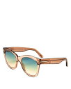 【送料無料】 トム・フォード レディース サングラス・アイウェア アクセサリー Wallace Cat Eye Sunglasses 54mm Brown/Gr...
