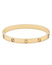 【送料無料】 アクア レディース ブレスレット・バングル・アンクレット アクセサリー Crystal Bangle Bracelet in 16K Yellow Gold Plated - 100% Exclusive Gold