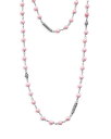 【送料無料】 ラゴス レディース ネックレス・チョーカー・ペンダントトップ アクセサリー Sterling Silver Caviar Icon Pink Ceramic Bead Station Necklace 34