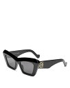 【送料無料】 ロエベ レディース サングラス・アイウェア アクセサリー Anagram Cat Eye Sunglasses 51mm Black/Gray Solid(4)