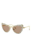 【送料無料】 スワロフスキー レディース サングラス・アイウェア アクセサリー Butterfly Removable Crystal Clip On Sunglasses 56mm Gold/Brown Solid