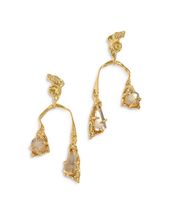 yz ANVX rb^[ fB[X sAXECO ANZT[ Balance Drop Earrings Ivory/Gold