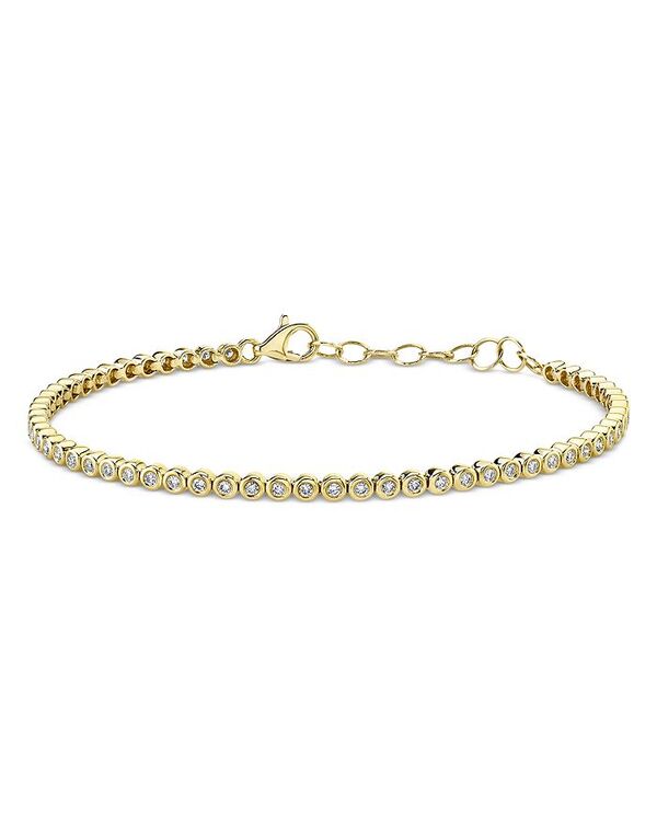 yz [ & hE fB[X uXbgEoOEANbg ANZT[ 14K Yellow Gold Bailey Diamond Bezel Tennis Bracelet Gold