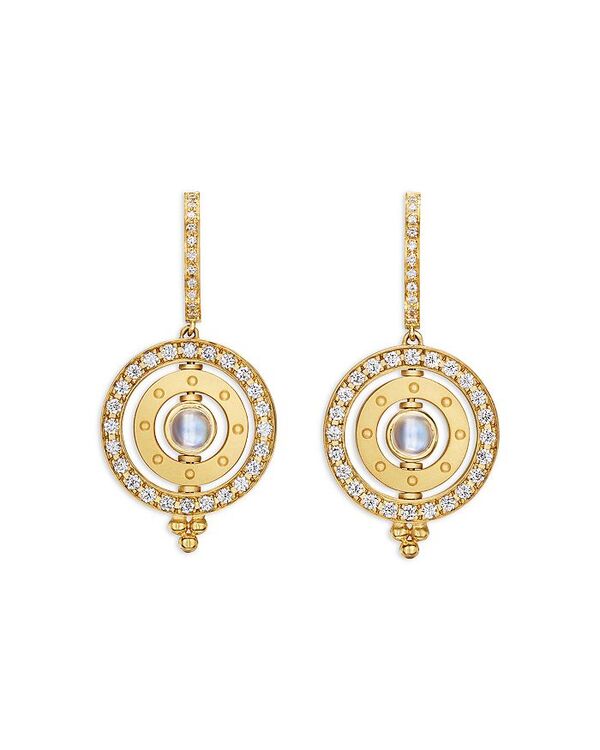 【送料無料】 テンプル セント クレア レディース ピアス イヤリング アクセサリー 18K Yellow Gold FJ Blue Moonstone Diamond Orbital Drop Earrings Blue/Gold