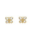 yz ev Zg NA fB[X sAXECO ANZT[ 18K Yellow Gold Royal Piccola Luna Moonstone & Diamond Butterfly Stud Earrings Blue/Gold