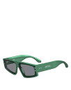 yz CUx } fB[X TOXEACEFA ANZT[ Flat Top Sunglasses 66mm Green/Gray Solid