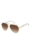 【送料無料】 カレーナ レディース サングラス・アイウェア アクセサリー Aviator Sunglasses 62mm Gold/Brown Gradient