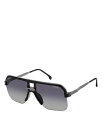 【送料無料】 カレーナ レディース サングラス・アイウェア アクセサリー Square Sunglasses 63mm Black/Gray Polarized Gradient