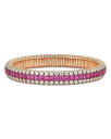 【送料無料】 ロベルト デメリオ レディース ブレスレット・バングル・アンクレット アクセサリー 18K Rose Gold Ruby & Diamond Three Row Stretch Bracelet Pink/White