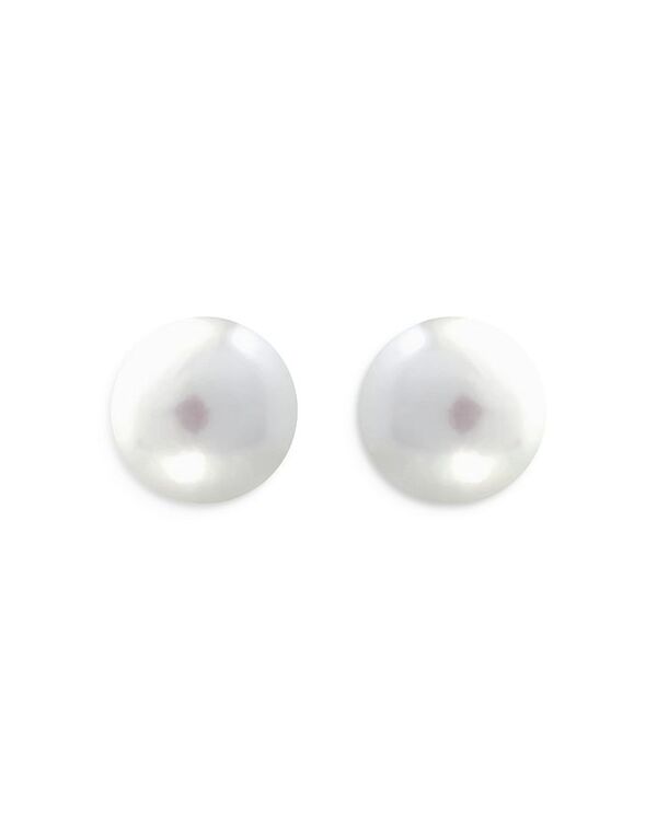 yz ANA fB[X sAXECO ANZT[ Cultured Freshwater Pearl Solitaire Stud Earrings White/Silver