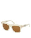 【送料無料】 プッチ レディース サングラス・アイウェア アクセサリー Square Sunglasses 50mm White/Brown Solid