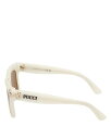 【送料無料】 プッチ レディース サングラス・アイウェア アクセサリー Square Sunglasses 50mm White/Brown Solid 3