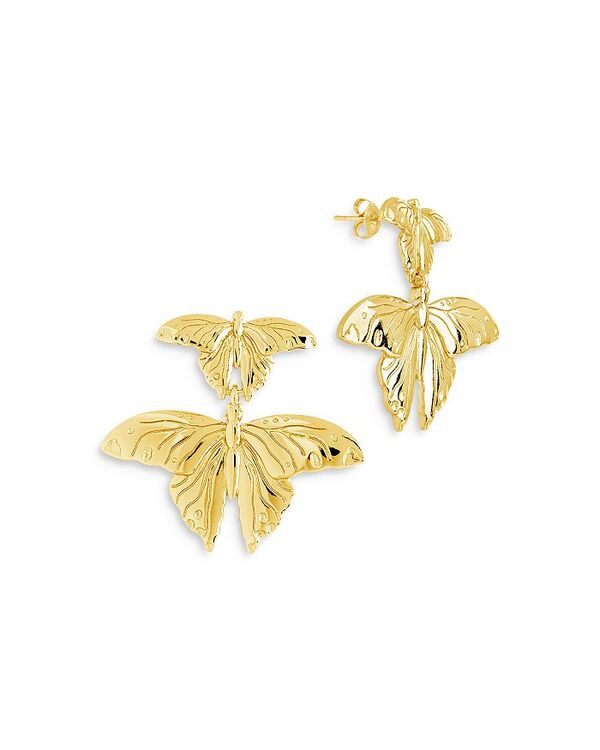  スターリングフォーエバー レディース ピアス・イヤリング アクセサリー Rowena Butterfly Drop Earrings in 14K Gold Plated Gold