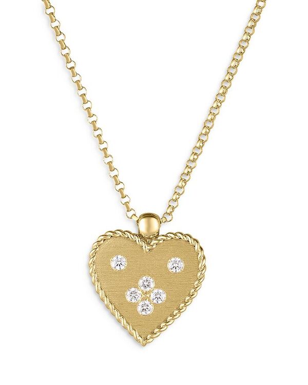 yz o[gRC fB[X lbNXE`[J[Ey_ggbv ANZT[ 18K Yellow Gold Venetian Princess Diamond Heart Small Pendant Necklace 16