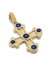 ̵ ǥӥåȡ桼ޥ  ͥå쥹硼ڥȥȥå ꡼ Men's 18K Yellow Gold Shipwreck Blue Sapphire Cross Amulet Pendant Blue/Gold