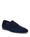 【送料無料】 サントーニ メンズ スリッポン・ローファー シューズ Carlos Suede Penny Loafers Blue