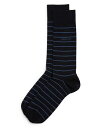 yz {X Y C A_[EFA Brad Striped Dress Socks Dark Blue