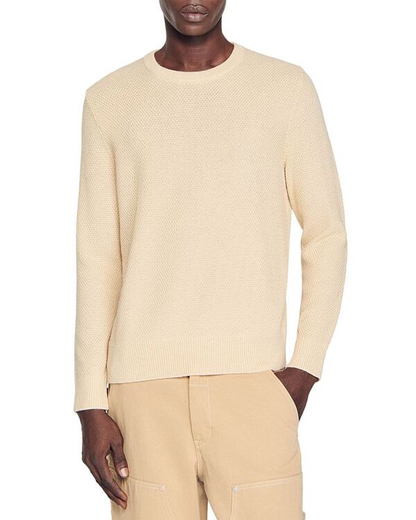 【送料無料】 サンドロ メンズ ニット・セーター アウター Rice Crewneck Sweater Off White