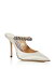 ߡ塼 ǥ ҡ 塼 Women's Bing 100 Embellished High Heel Mules - 100% Exclusive Ivory Satin