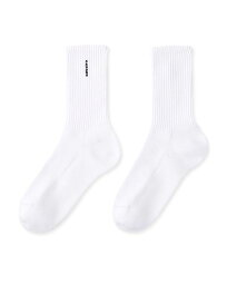 【送料無料】 サンドロ メンズ 靴下 アンダーウェア Vertical Logo Socks White