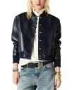 yz obV fB[X WPbgEu] AE^[ Moon Cropped Bomber Jacket Navy