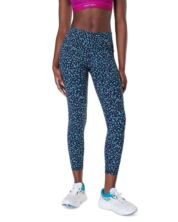 yz XEFbeBxeB fB[X MX {gX Power Workout 7/8 Leggings Blue Abstract Markings