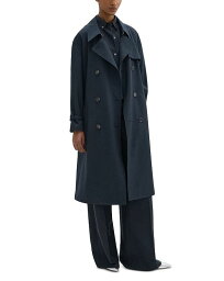 セオリー トレンチコート レディース 【送料無料】 セオリー レディース コート アウター Double Breasted Trench Coat Nocturne Navy