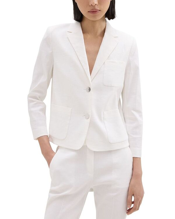 セオリー アウター レディース 【送料無料】 セオリー レディース ジャケット・ブルゾン ブレザー アウター Shrunken Patch Pocket Blazer White