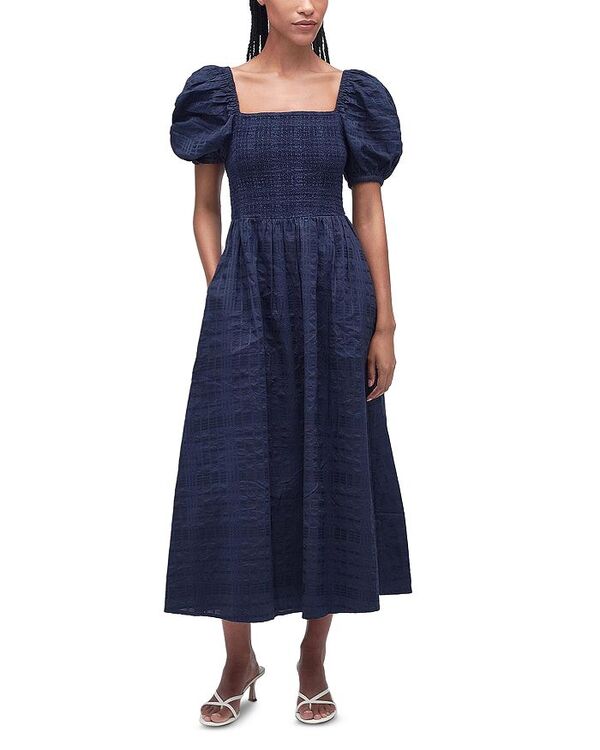  バブアー レディース ワンピース トップス Macy Midi Cotton Dress Navy