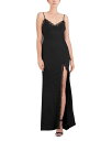 【送料無料】 ビーシービージーマックスアズリア レディース ワンピース トップス Lace Trim Low Back Evening Gown Black