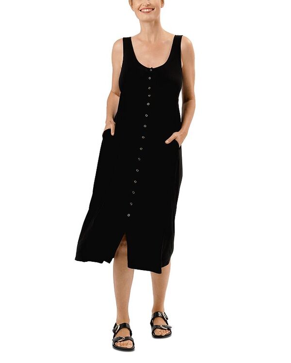 【送料無料】 ノム レディース ワンピース トップス Sleeveless Henley Nursing Dress Black