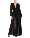 【送料無料】 ビーシービージーマックスアズリア レディース ワンピース トップス Lace Trim Pleated Sheer Maxi Dress Black