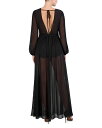 【送料無料】 ビーシービージーマックスアズリア レディース ワンピース トップス Lace Trim Pleated Sheer Maxi Dress Black