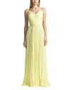 【送料無料】 ザックポーゼン レディース ワンピース トップス Chiffon Lace Gown Limoncello