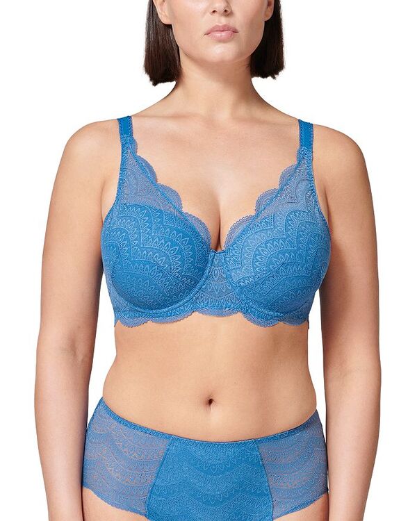  シモーヌペレール レディース ブラジャー アンダーウェア Karma 3D Molded Lace Spacer Bra Myosotis Blue