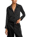 【送料無料】 アクア レディース シャツ トップス Polka Dot Shirt - 100 Exclusive Black/White