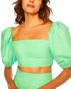 【送料無料】 スサナモナコ レディース シャツ トップス Cotton Puff Sleeve Cropped Top Lovebird